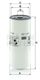 WDK 11 102/24 MANN Фильтр топливный