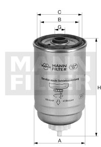 WK 8051 MANN Фільтр палива