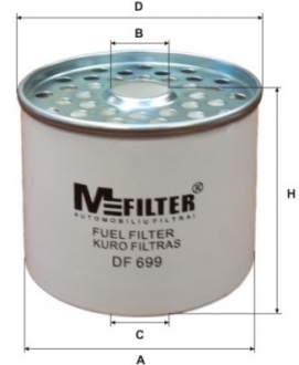 DF699 MFILTER Фільтр паливний Jumper/Boxer 1.9/2.4 D/TD 94>02