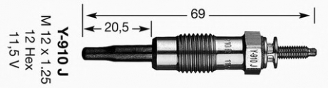 3617 NGK Свеча накала