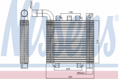96366 Nissens Радиатор наддуву