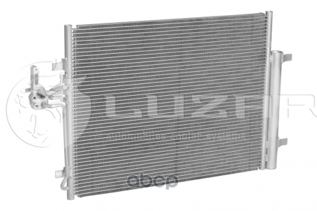 LRAC 1041 LUZAR Радиатор кондиционера Mondeo (07-)/S80 (06-)/V60 (10-)/Freelander 2 (06-) с ресивером МКПП/АКПП (LRAC 1041) Luzar