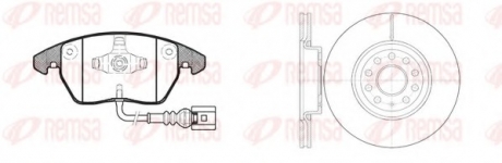 81030.02 REMSA Комплект: 2 диска+ 4 колодки гальмівних