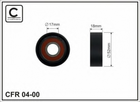 04-00 CAFFARO Ролик натяжной ремня приводного FORD III (B4Y) 2.0 16V DI / TDDi / TDCi [D5BA/JAGUAR X-Type 2,0 D