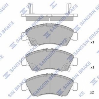 SP2032 Hi-Q  Колодка гальм. диск. HONDA CIVIC, JAZZ, LOGO 1.2I-1.6I 16V 94.02 - передн. (вир-во SANGSIN)