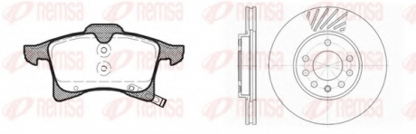 81036.00 REMSA Комплект тормозной передн. OPEL ASTRA H 05-,OPEL MERIVA 05-,OPEL ZAFIRA 05- (пр-во REMSA)