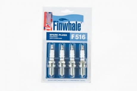 F516 FINWHALE Свеча зажигания ВАЗ 2110-2112, 1117-1119,2170-2172 16 клап (компл.4 шт) (пр-во FINWHALE)