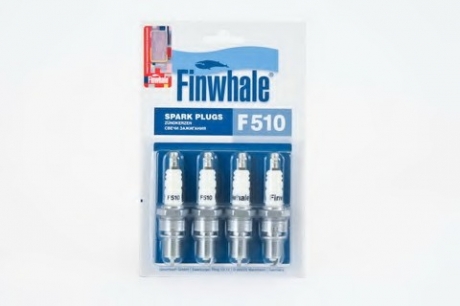 F510 FINWHALE Свеча зажигания ВАЗ 2108-2115, 1117-1119 8 клап. 21214 (компл.4 шт) (пр-во FINWHALE)