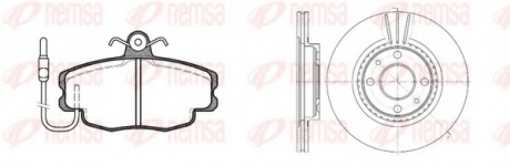 8141.02 REMSA Комплект тормозной передн. DACIA LOGAN 04, CLIO, SANDERO, MEGANE 96- (пр-во REMSA)