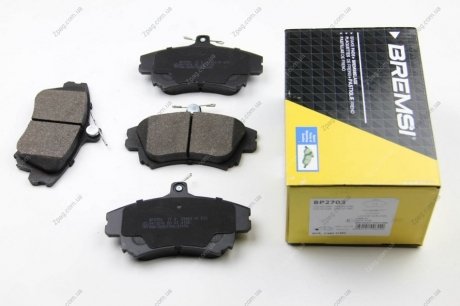 BP2703 BREMSI Гальмівні колодки пер. MITSUBISHI COLT/SMART FORFOUR/VOLVO S40 I/V40 95-12 (TRW)