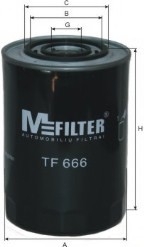 TF666 MFILTER Фильтр масляный двигателя CITROEN Jumper, FIAT Ducato,IVECO Daily (пр-во M-filter)
