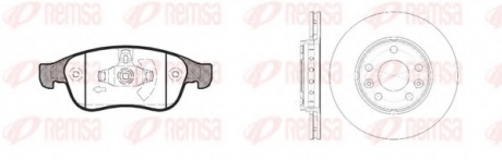 81248.01 REMSA Комплект тормозной передн. DACIA DUSTER 2010-;LAGUNA III,MEGANE 07- (пр-во REMSA)