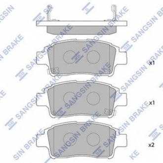 SP1230 Hi-Q  Колодка тормозная перед. TOYOTA YARIS/VITZ 1# -RS/PLATZ 99-06, PROBOX/SUCCEED 02-