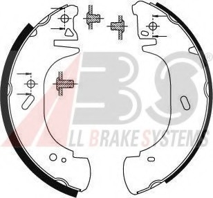 8941 A.B.S  Колодка торм. барабан. FORD/OPEL/RENAULT TRANSIT/MOVANO/MASTER задн. (пр-во ABS)