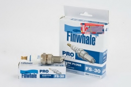 FS30 FINWHALE Свеча зажигания серия PRO ВАЗ 2108-2115 8 клап. 3-х электродная (пр-во FINWHALE)