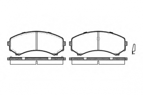 0396.00 REMSA Колодка торм. MITSUBISHI PAJERO III 00-,IV 07-,GRANDIS 04- передн. (пр-во REMSA)