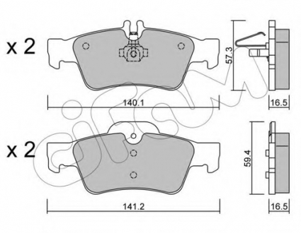 822-568-0 CIFAM Колодка торм. MB C-CLASS (W203, S203), CLS (C219), E-CLASS задн. (пр-во Cifam)