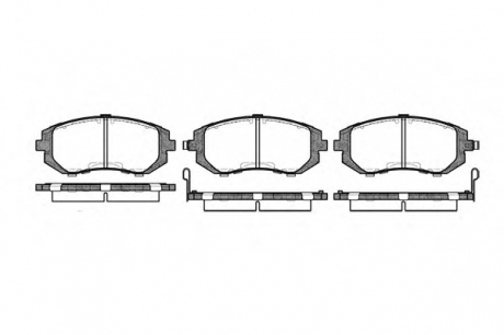 0951.02 REMSA Колодка торм. SUBARU FORESTER (SF, SG), IMPREZA (GD, GG) передн. (пр-во REMSA)