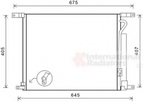 81005139 Van Wezel Радіатор кондиціонера CHEVROLET AVEO (T250, T255) (05-) 1.4 (вир-во Van Wezel)