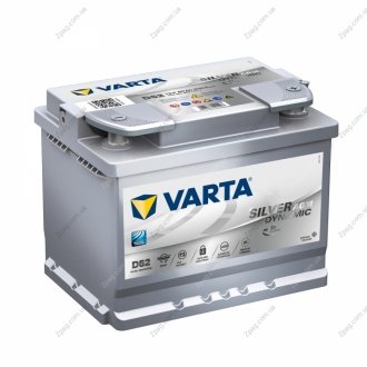 560 901 068 Varta Аккумулятор 60Ah-12v VARTA Silver Dynamic AGM (D52 ) (242х175х190),R,EN680