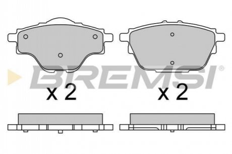 BP3625 BREMSI Тормозные колодки зад. Citroen C4/Peugeot 308 II 13- (Bosch) (106x51,9x16,7)