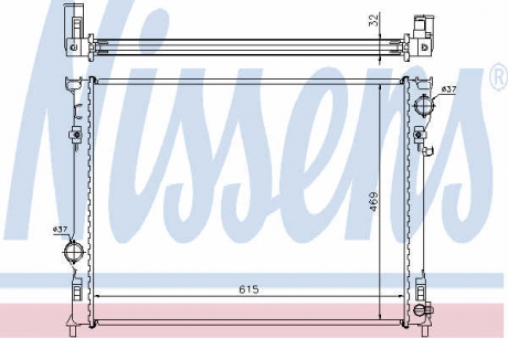 61014A Nissens Радиатор охлаждения CHRYSLER 300C (04-)/ DODGE MAGNUM (04-) (пр-во Nissens)