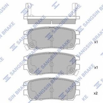 SP1538 Hi-Q  Колодка тормозная зад. MITSUBISHI PAJERO 2,4 2,5TD 2,8TD 3,0 3,5 -00 диск.