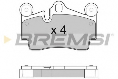 BP3097 BREMSI Гальмівні колодки зад. Audi Q7/Touareg/Cayenne (Brembo) (112,2x73,2x16,2)