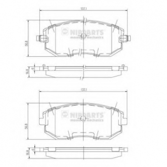 J3607015 Nipparts  Гальмівні колодки