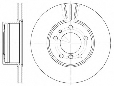 6348.10 REMSA Диск тормозной BMW 5 (E28), 5 (E34), 7 (E32) передн., вент. (пр-во REMSA)