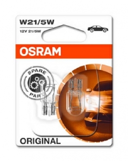 7515-02B OSRAM Лампа вспомогат. освещения 12V 21/5W W3x16q (2 шт) blister (пр-во OSRAM)