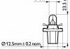 12598CP PHILIPS Лампа розжарювання BAX8,5d/2Black12V 1.2W BAX8,5d/2 black (вир-во Philips) (фото 2)