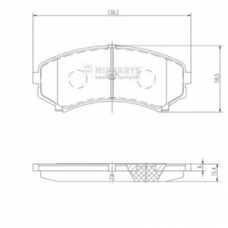 J3605039 Nipparts  Гальмівні колодки