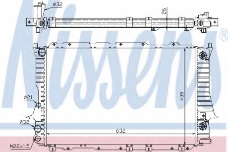 60477 Nissens Радіатор охолоджування