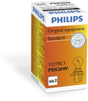 12278C1 PHILIPS Лампа розжарювання PSX26W 12V 26W PG18.5d-3 HIPERVISION (вир-во Philips)