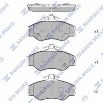 SP1072 Hi-Q  Колодка торм. HYUNDAI HYUNDAI H100 2.4I 93.07- передн. (пр-во SANGSIN)