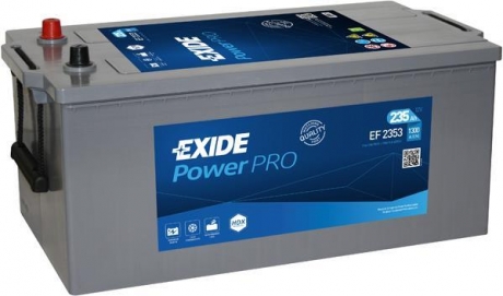 EF2353 Exide Аккумулятор 235Ah-12v Exide PROFESSIONAL POWER(518х279х240),L,EN1300