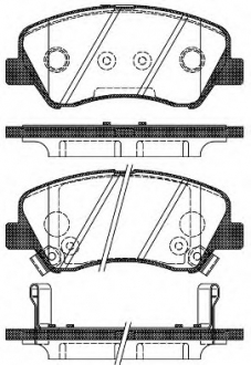 1488.02 REMSA Колодка торм. HYUNDAI ACCENT RB 11-/KIA RIO 11- передн. (пр-во REMSA)