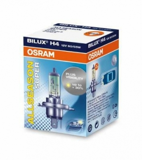 64193ALS OSRAM Лампа фарная H4 12V 60/55W P43t Allseason Super (+30%) (пр-во OSRAM)