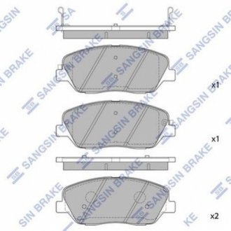 SP1248 Hi-Q  Колодка торм. KIA MOHAVE 3.8 V6/3.0CRDI 07-- передн. (пр-во SANGSIN)