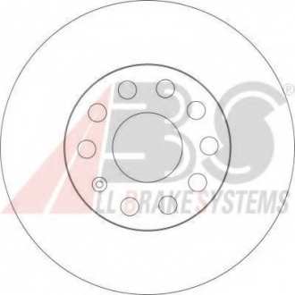 17521 A.B.S  Диск тормозной AUDI/VW A3/GOLF/TOURAN 16" передн. вент. (пр-во ABS)