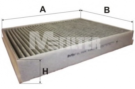 K9095C MFILTER Фільтр салону FORD FOCUS III, KUGA II 11- вугільний (вир-во M-FILTER)