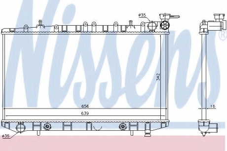 629731 Nissens Радіатор охолодження NISSAN PRIMERA (P10, W10) (90-) (вир-во Nissens)