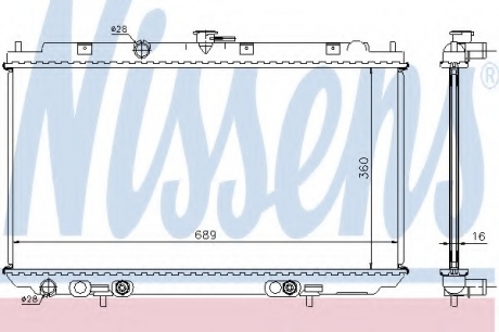 67345A Nissens Радиатор охлаждения NISSAN PRIMERA (P12, W12) (02-) (пр-во Nissens)