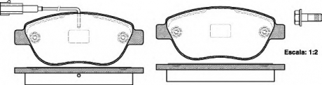 0859.11 REMSA Колодка торм. FIAT DOBLO (152) (263) (02/10-) передн. (пр-во REMSA)