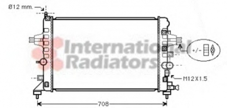 37002363 Van Wezel Радиатор охлаждения двигателя ASTRA H 16i-16V MT/AT 04- (Van Wezel)