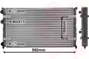 49002023 Van Wezel Радіатор охолодження двигуна AROSA/INCA/IBIZA2/VW POLO (Van Wezel)
