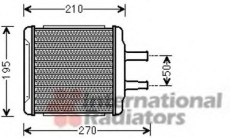 81006088 Van Wezel Радиатор отопителя NUBIRA/LACETTI ALL 03- 1.6-1.8 (пр-во Van Wezel)