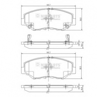 J3604061 Nipparts  Колодки тормозные диск. Honda ACCORD VII; CR-V II (пр-во Nipparts)