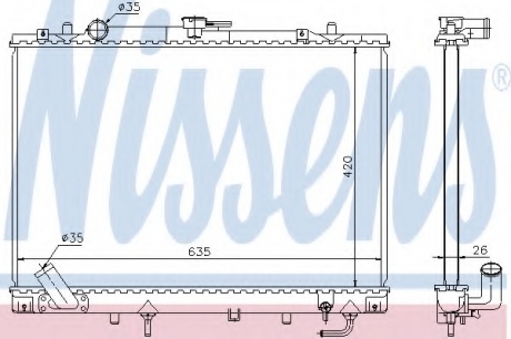 68154 Nissens Радиатор охлаждения MITSUBISHI Pajero Sport (K9_W) (пр-во Nissens)